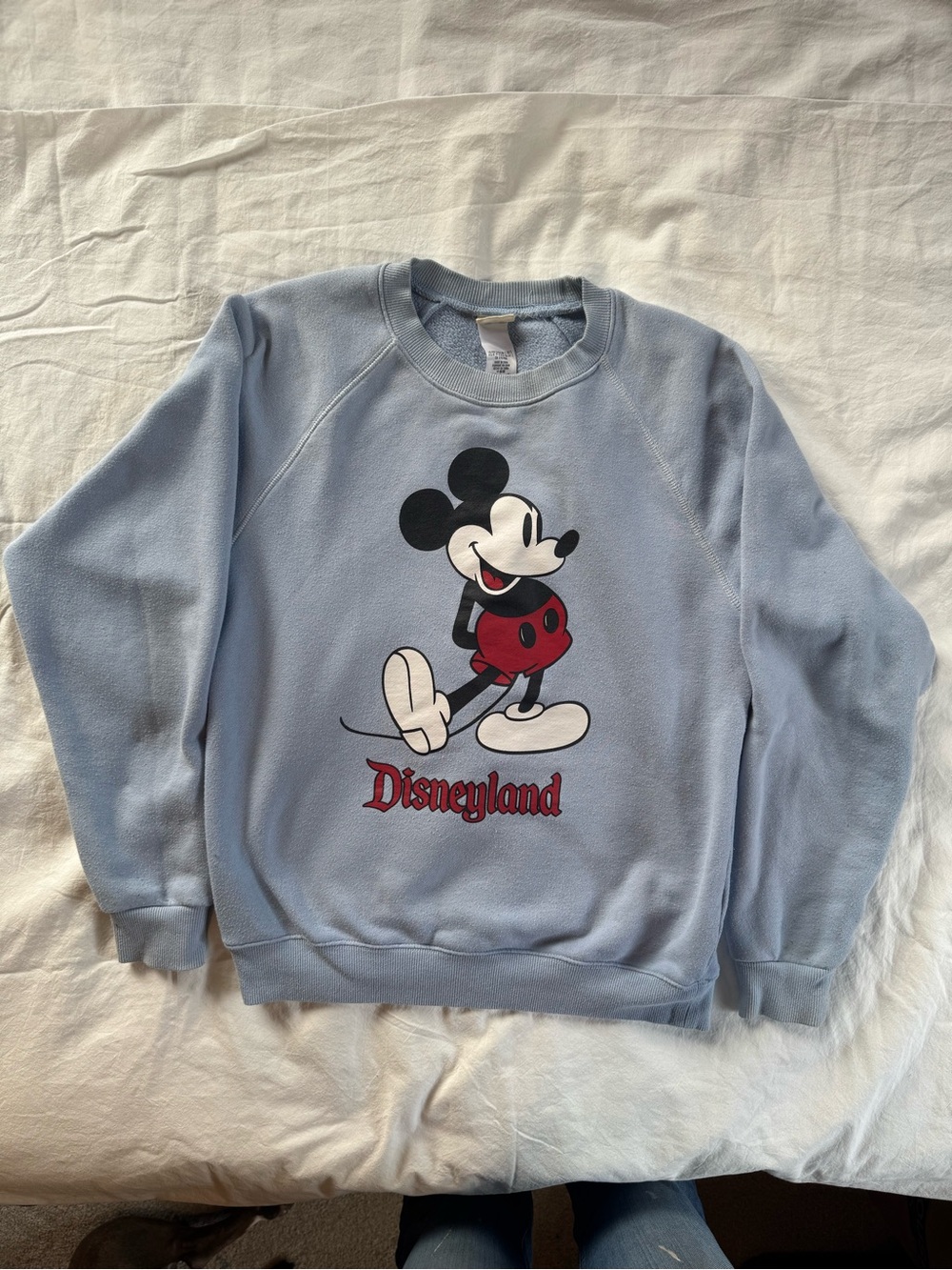 Vintage Disney Sweatshirt Pullover From Disneyland Mickey Mouse Blue Size Small